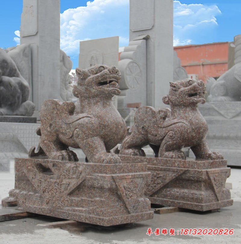 门口貔貅石雕 古代神兽石雕