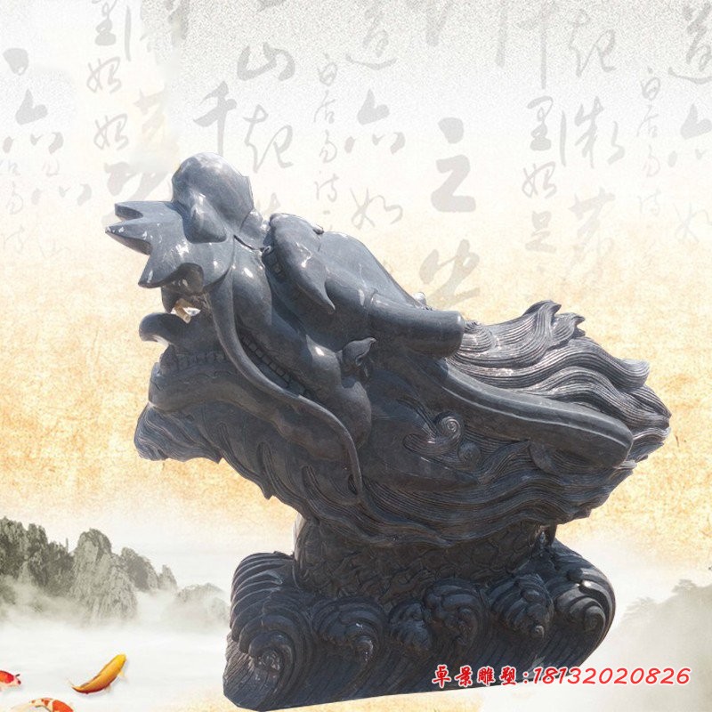 喷水龙头石雕公园景观石雕 (3)