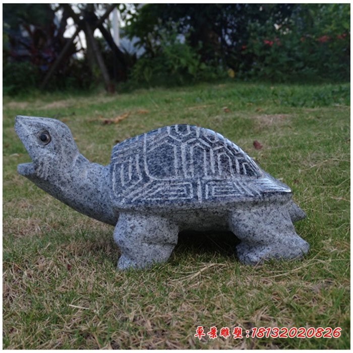 喷水招财乌龟石雕，庭院水景石雕 (8)
