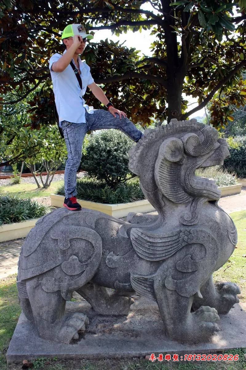 貔貅石雕，古代神兽石雕，公园景观石雕