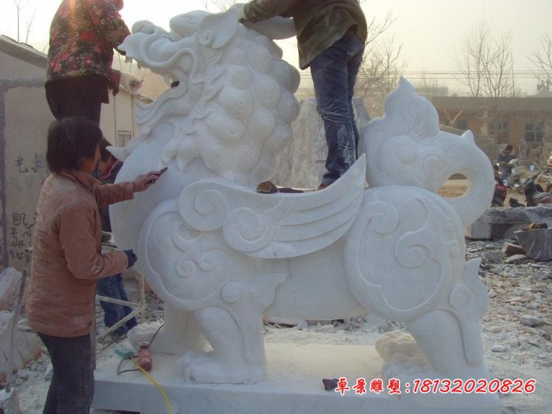 貔貅石雕，门口貔貅石雕 (2)