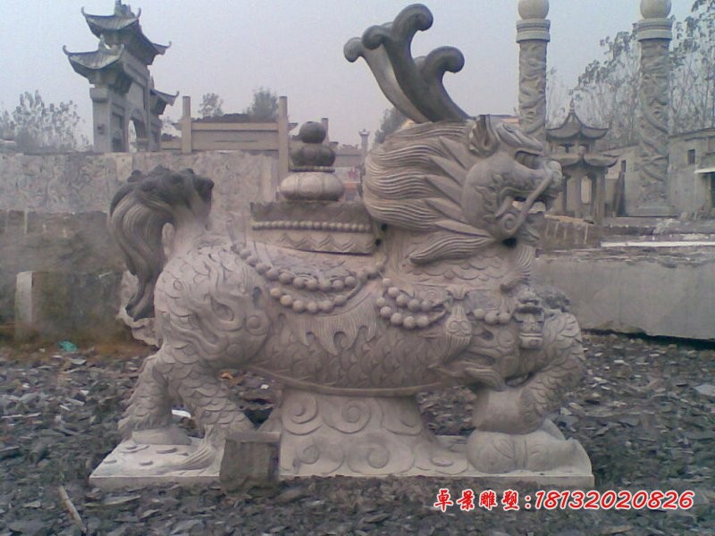 麒麟石雕，广场麒麟雕塑