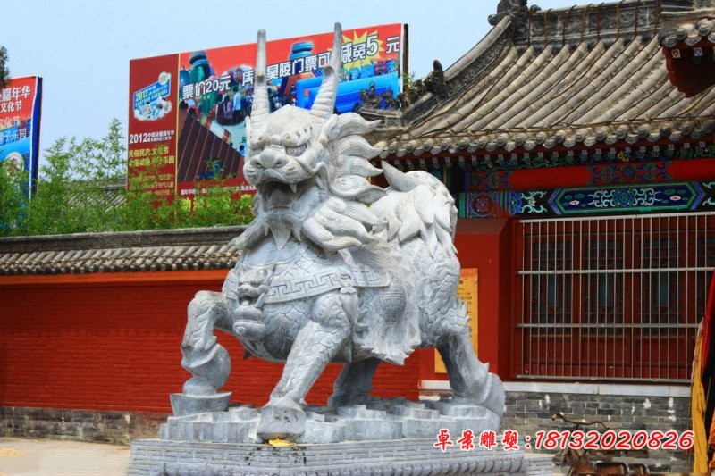 麒麟石雕，门口麒麟雕塑