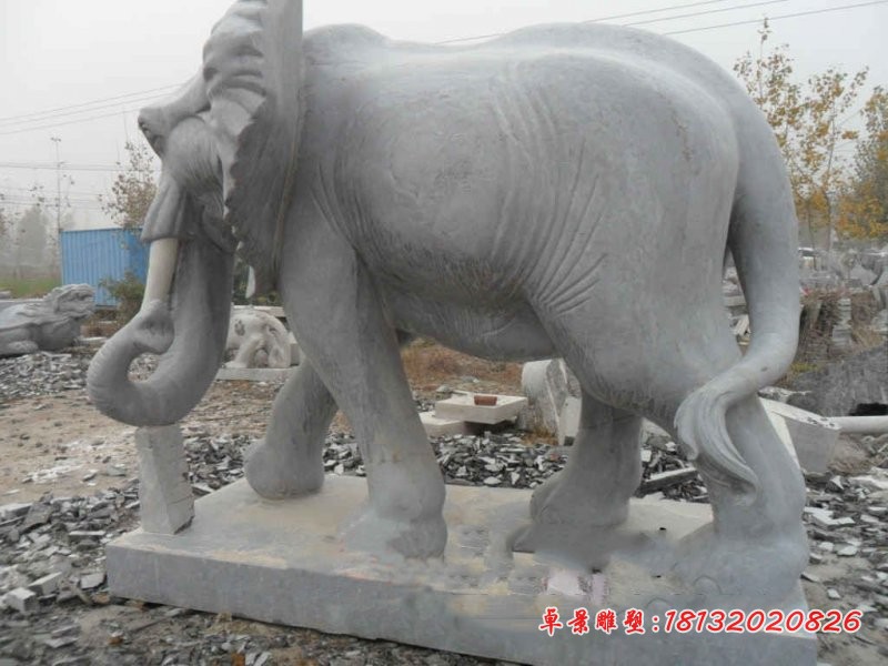 青石大象雕塑 门口石雕大象