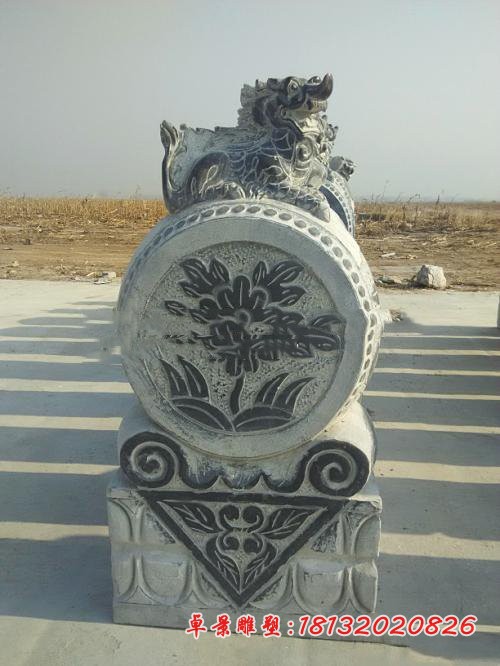 青石仿古抱鼓石 石雕门墩