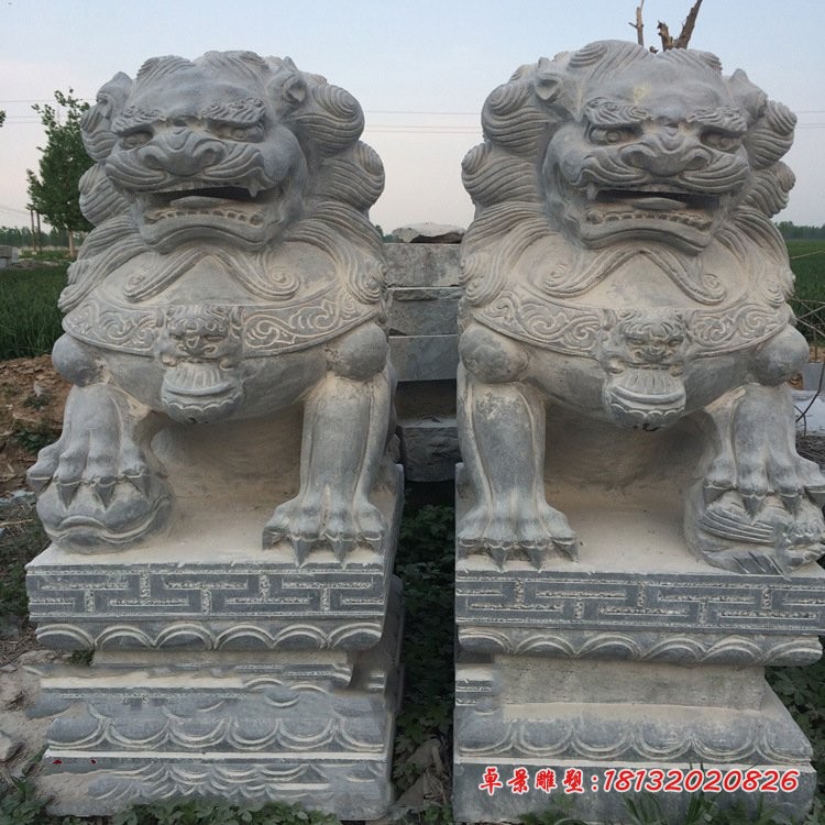 青石仿古北京狮 门口看门石狮子