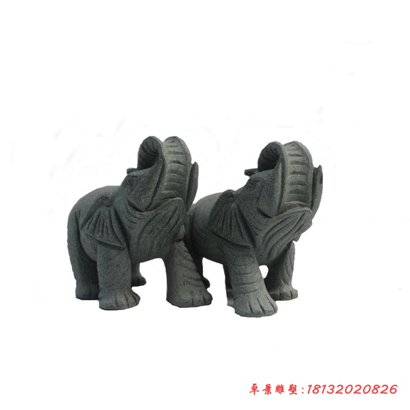 青石仿古大象石雕，公园动物石雕