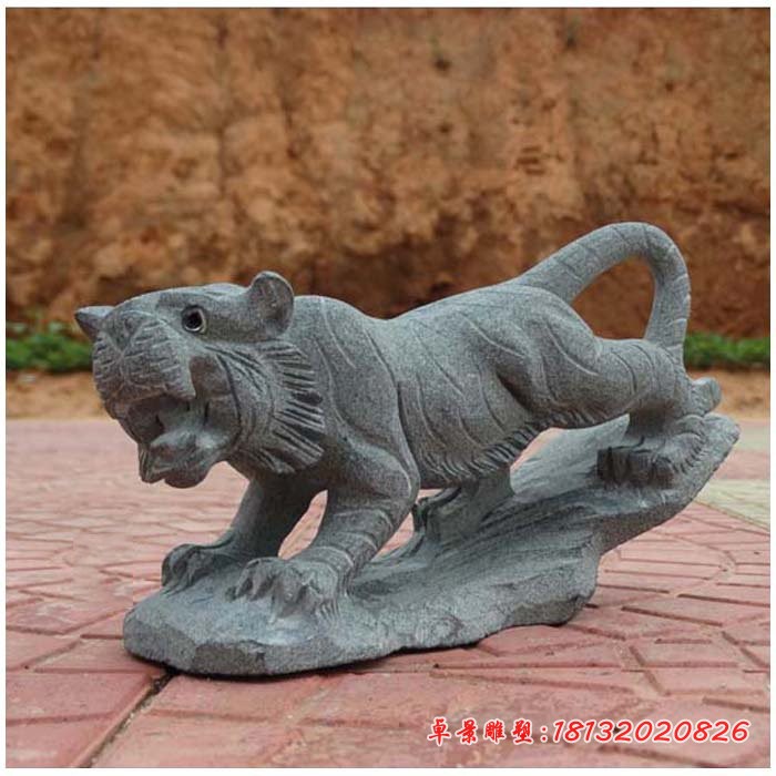 青石仿古老虎石雕，公园动物石雕 