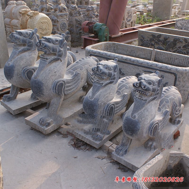 青石仿古貔貅石雕 古代神兽石雕