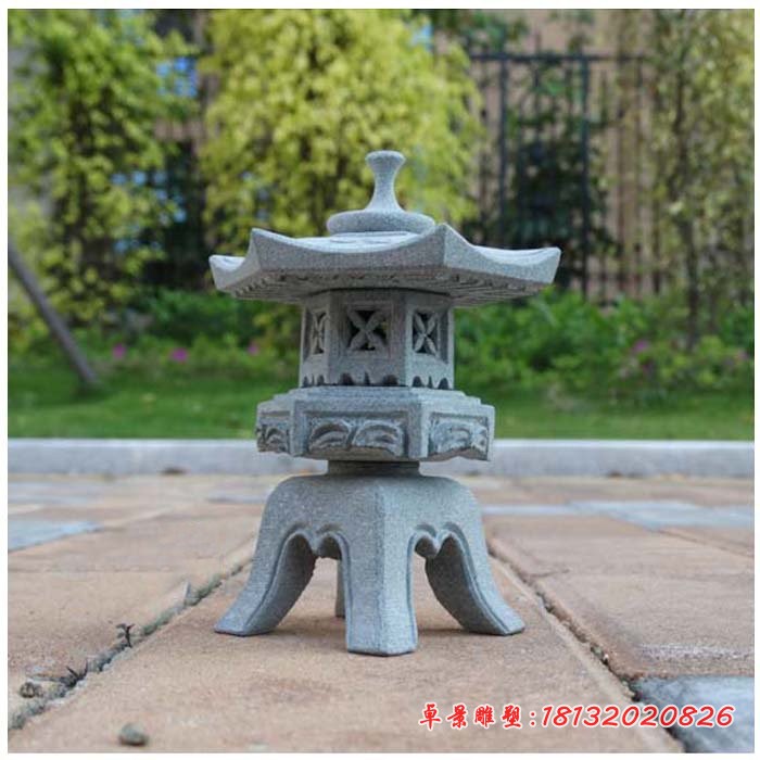 青石仿古石灯，公园石雕灯 (3)