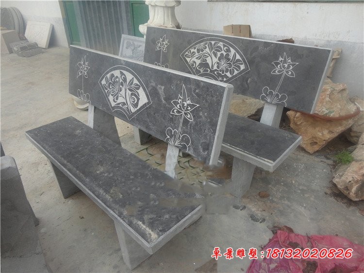 青石仿古石椅  公园座椅石雕