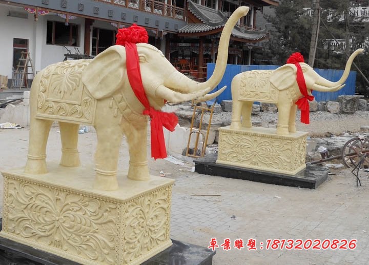 砂岩大象石雕 门口大象石雕