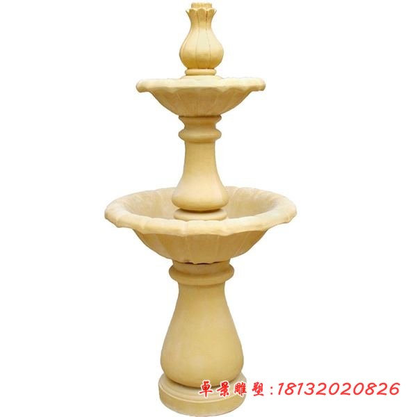 砂岩双层喷泉石雕 别墅喷泉石雕