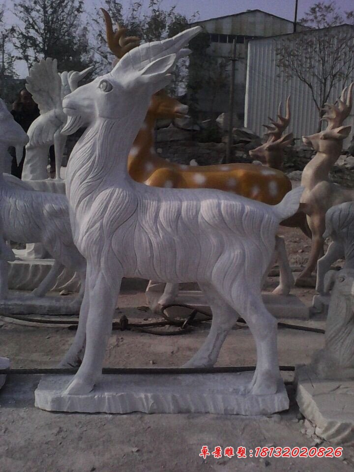 山羊石雕，公园动物石雕