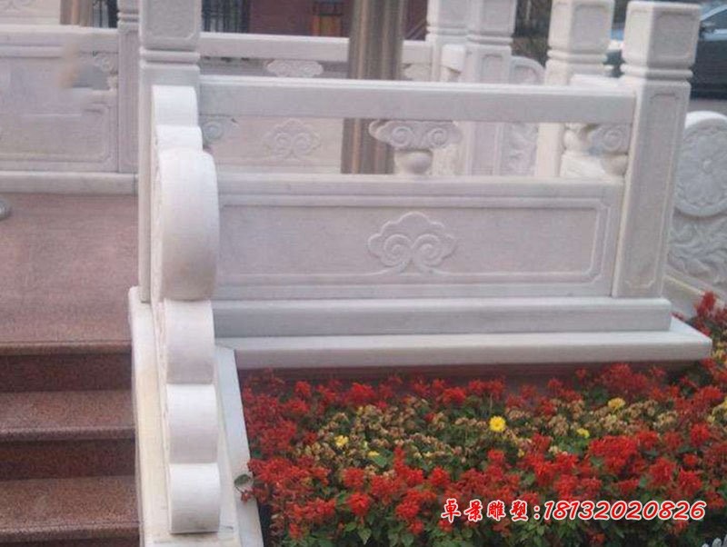 升旗台栏板石雕 汉白玉升旗台雕塑