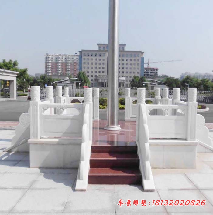 升旗台石雕 汉白玉广场升旗台 