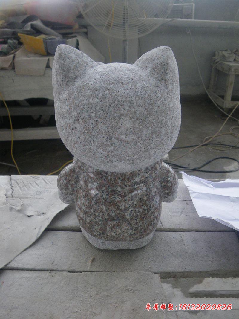 石雕hellokitty，卡通动物石雕 