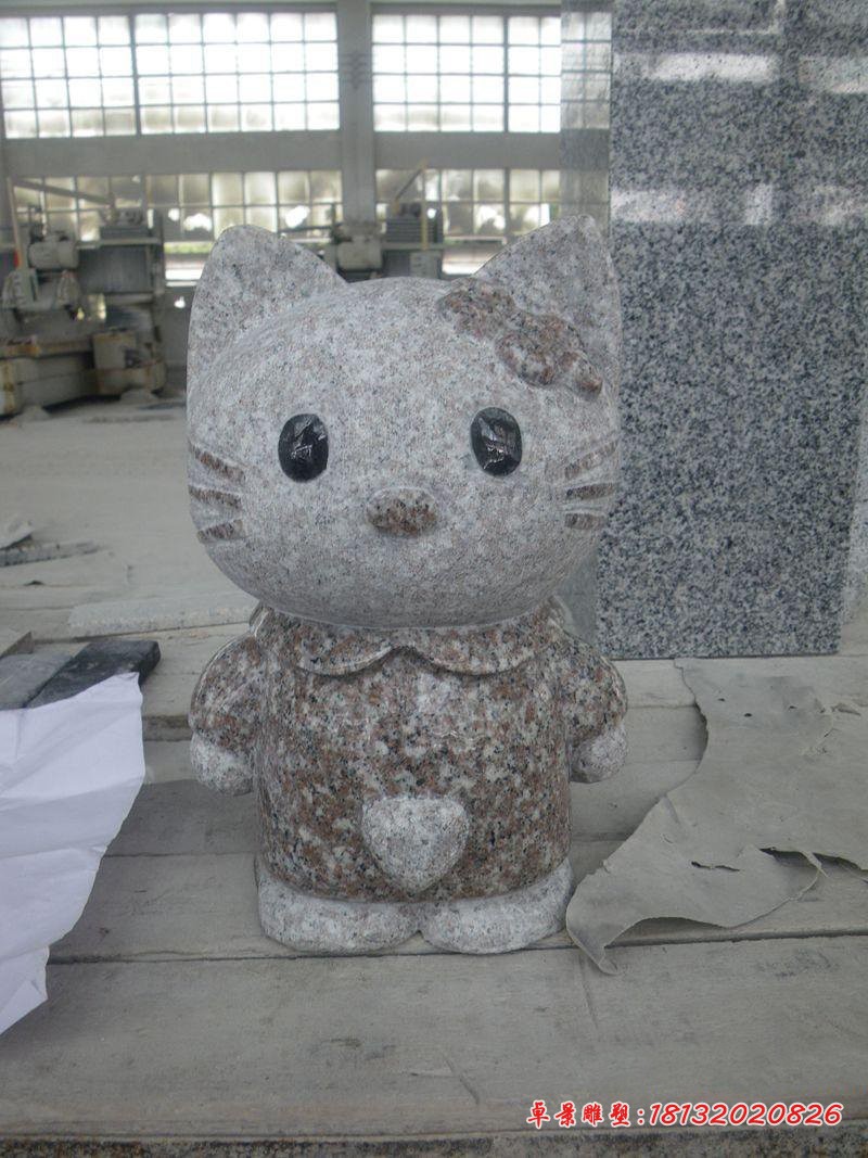 石雕hellokitty，卡通动物石雕