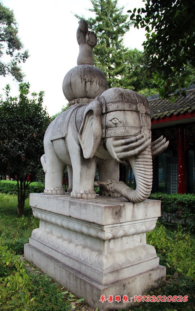 石雕大象，门口大象石雕 