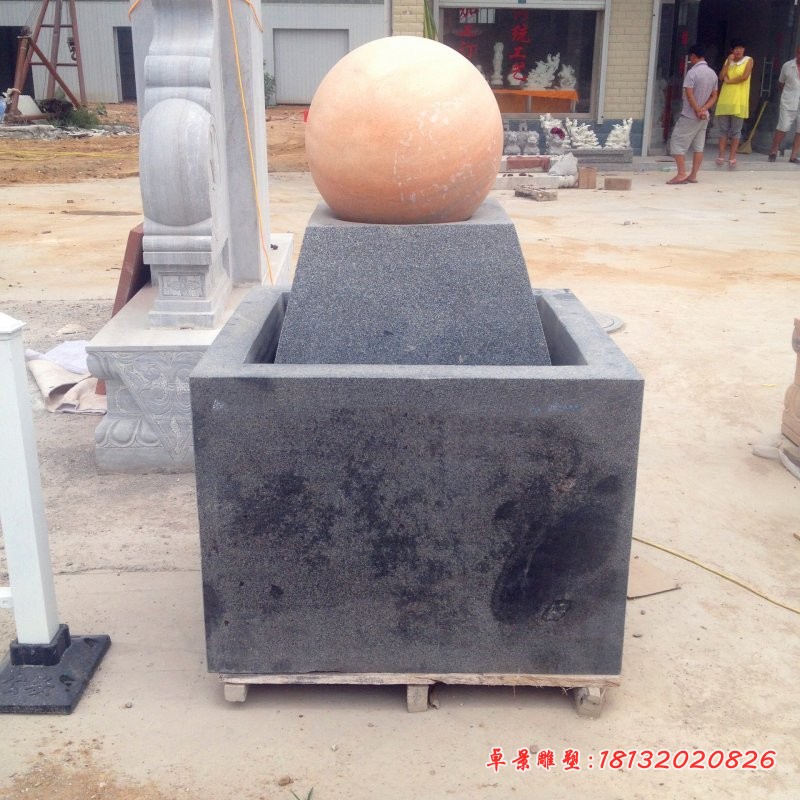 石雕风水球 风水球喷泉石雕