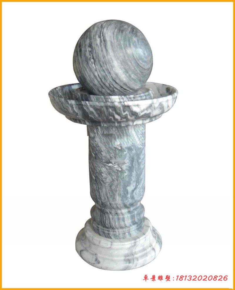 石雕风水球  别墅风水球喷泉石雕