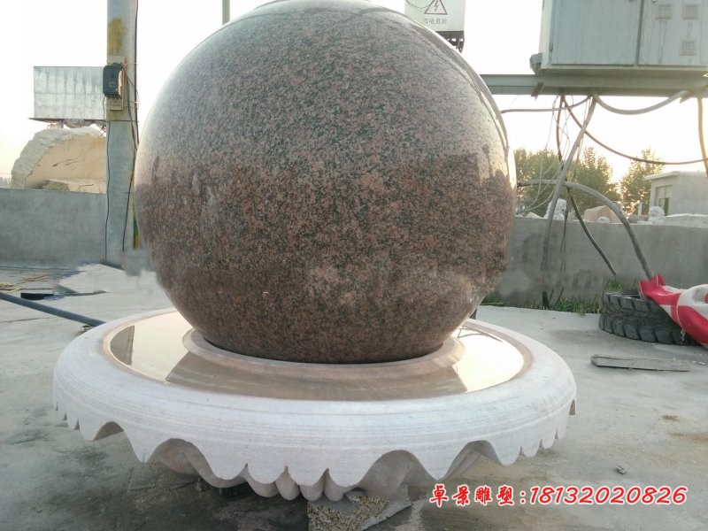 石雕风水球 公园风水球喷泉石雕 (2)