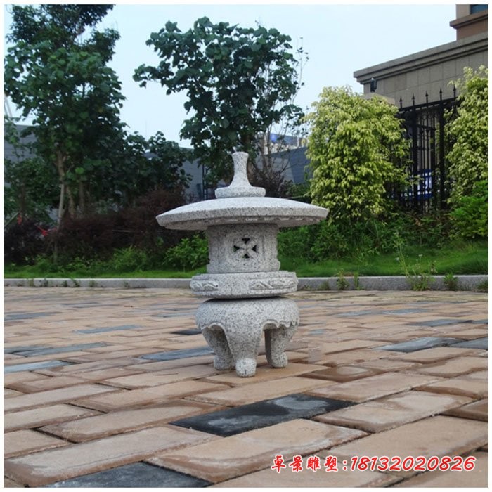 石雕宫灯，大理石灯 