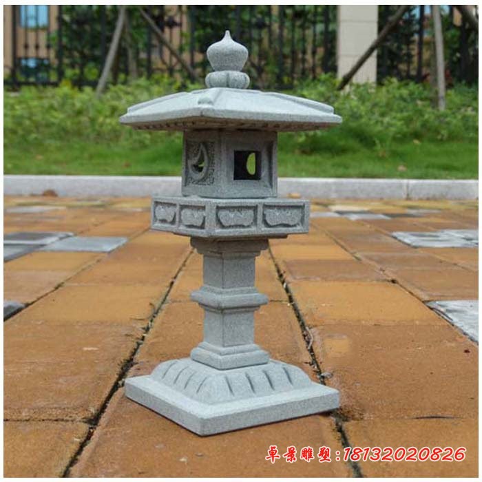 石雕宫灯，公园大理石灯