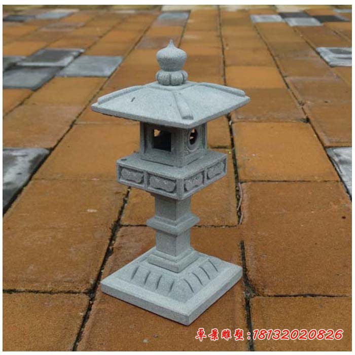 石雕宫灯，公园石雕灯