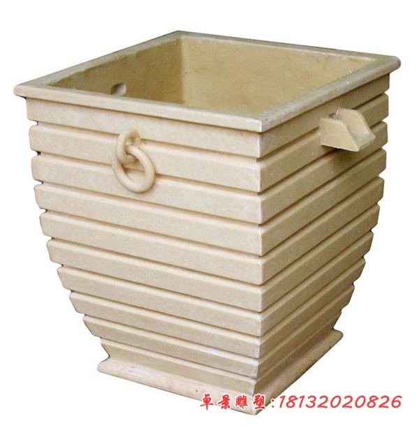 石雕花盆园林景观石雕