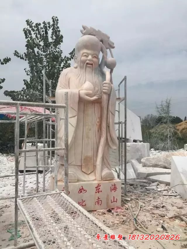 石雕老寿星神仙雕塑