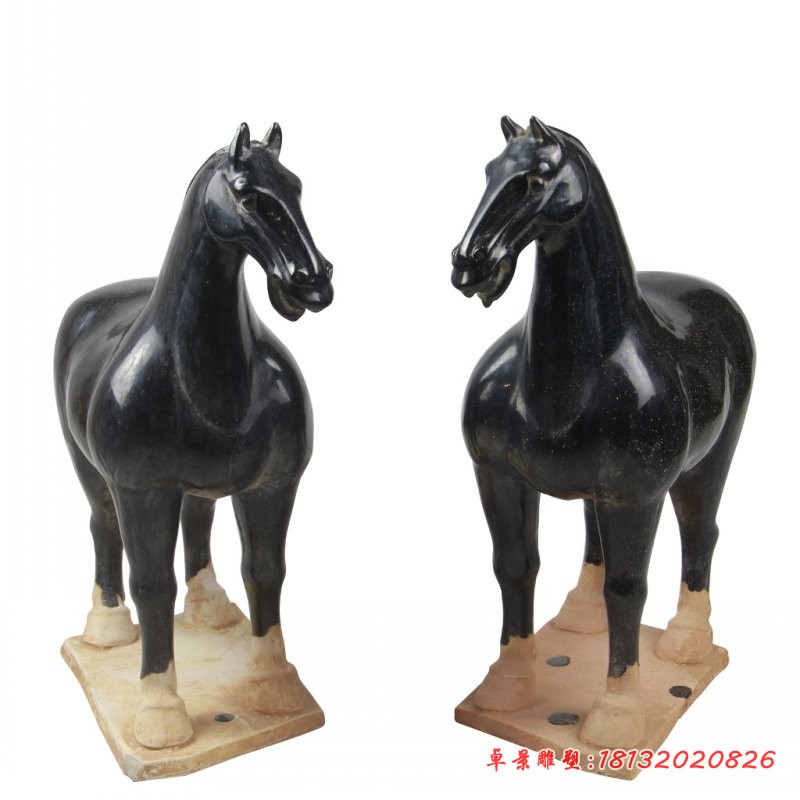 石雕马，公园动物石雕，园林景观石雕 (2)
