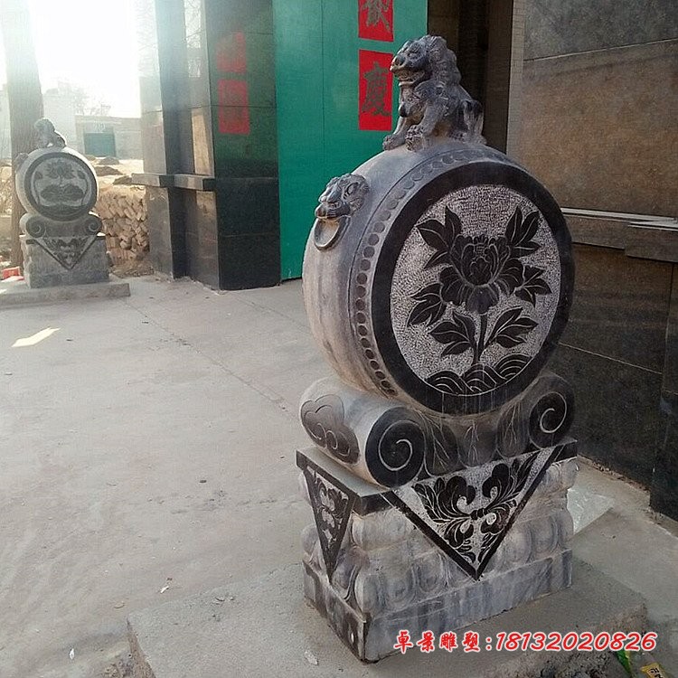 石雕狮子门墩仿古门墩雕塑