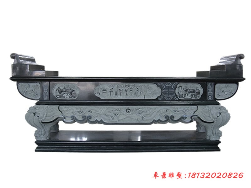 四足方形香炉石雕 寺庙石雕香炉