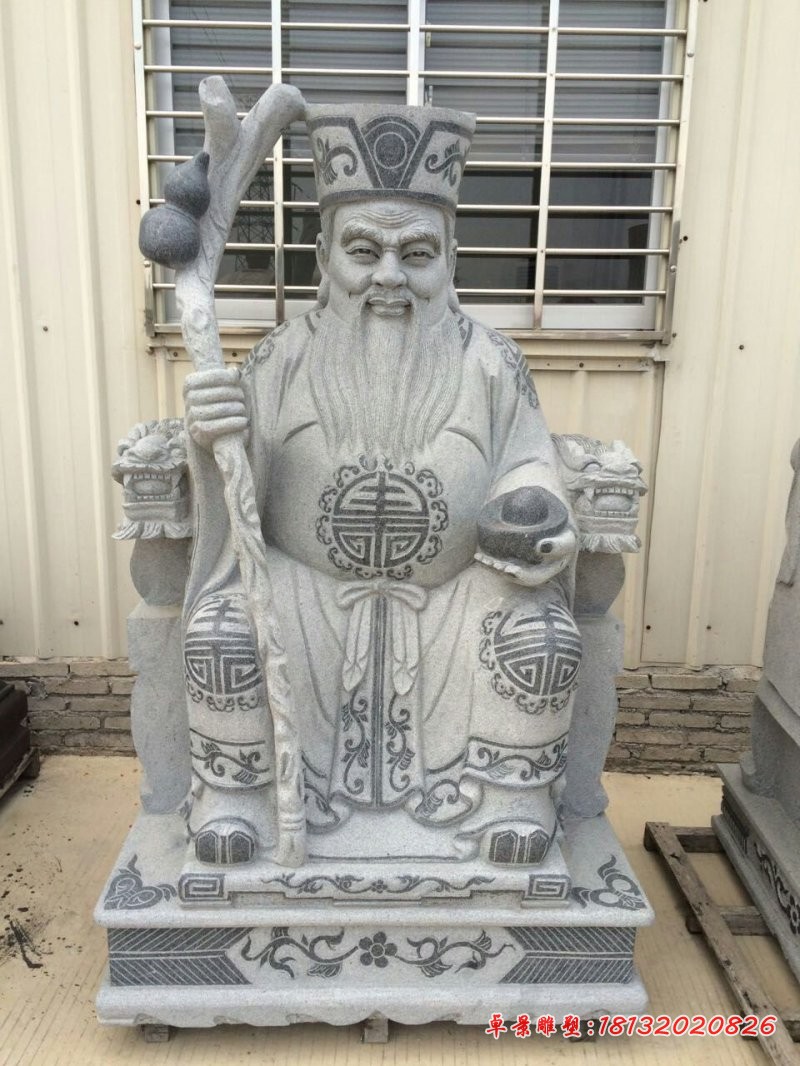 土地公石雕 大理石神像雕塑