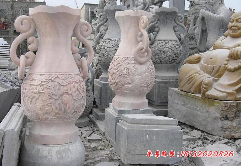 晚霞红宝瓶石雕，园林景观石雕