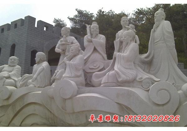 大理石八仙过海 广场景观石雕