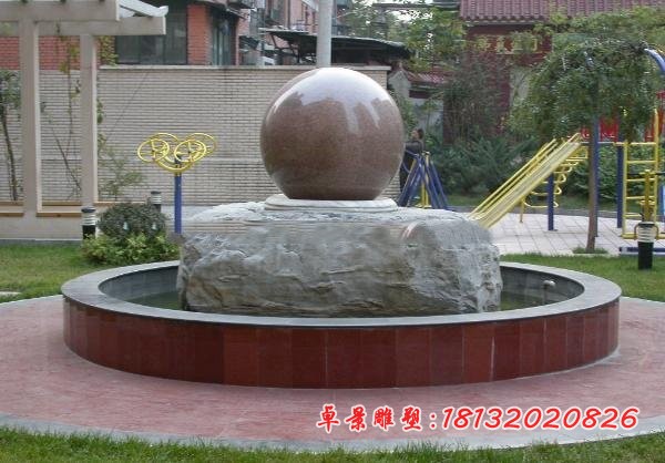 大理石风水球公园风水球喷泉石雕