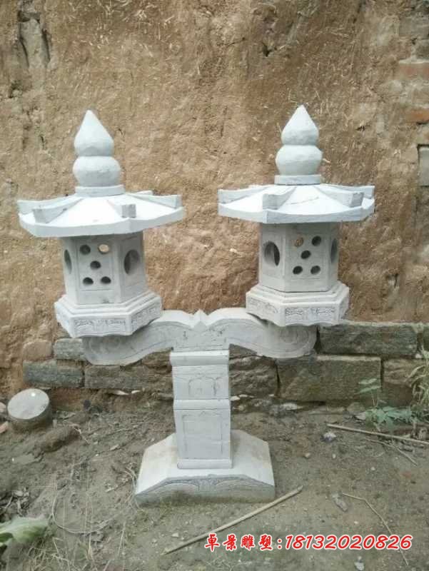 大理石宫灯公园灯石雕