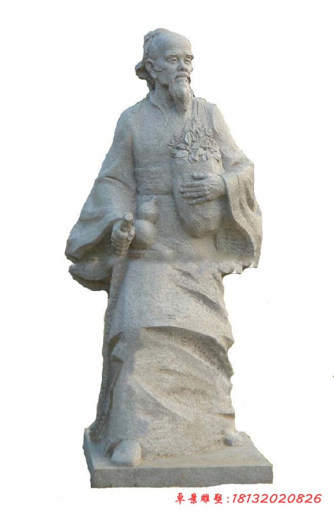 大理石华佗石雕,公园古代人物石雕