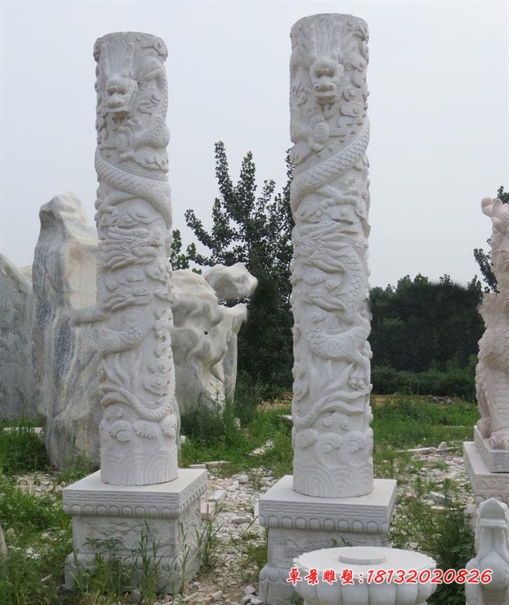 大理石龙柱广场石雕柱