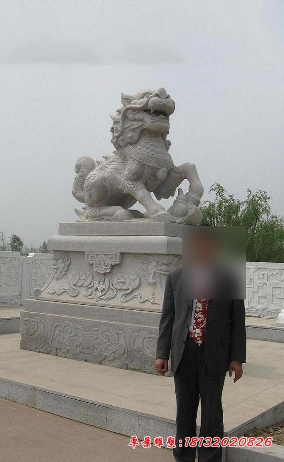 大理石麒麟石雕,广场景观石雕