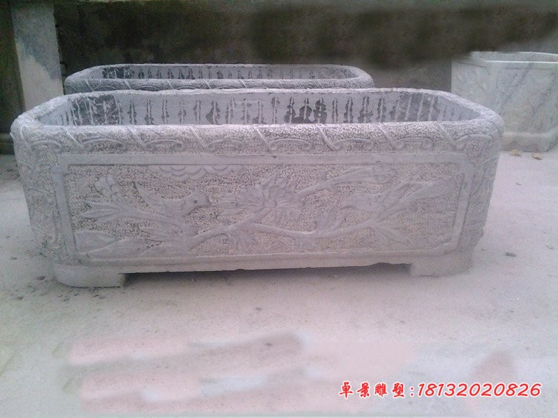 公园仿古石水缸 园林景观雕塑