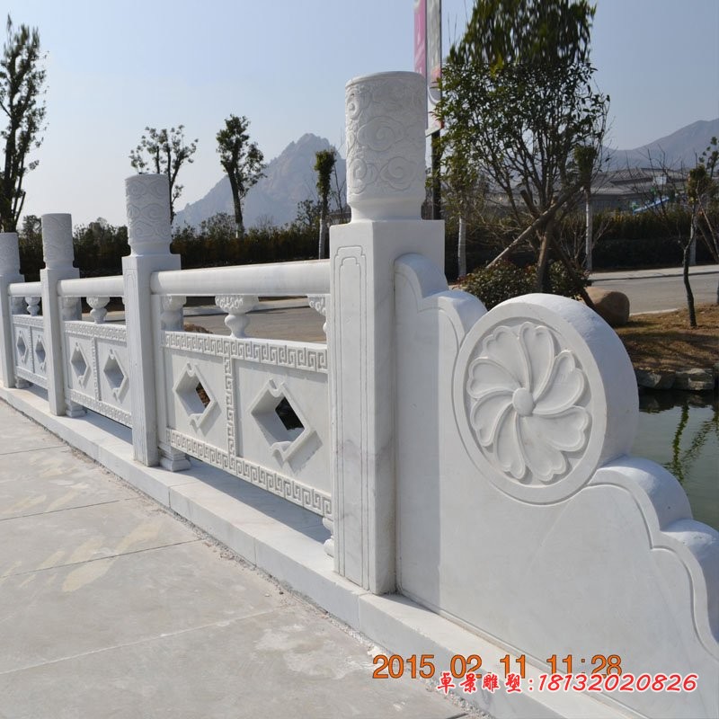 大理石栏板，公园石桥栏板栏杆