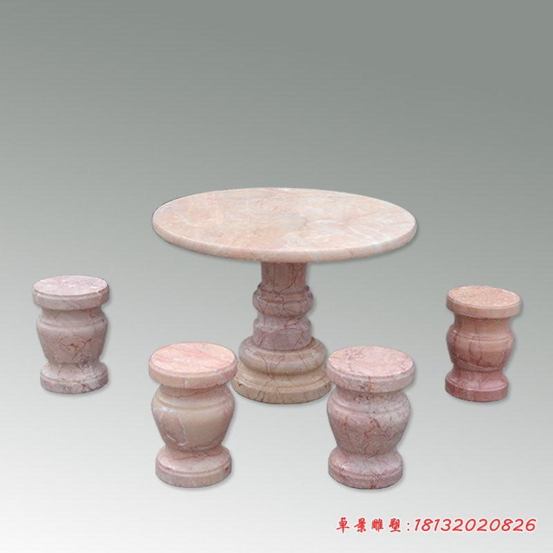 大理石桌椅，石雕圆桌圆凳