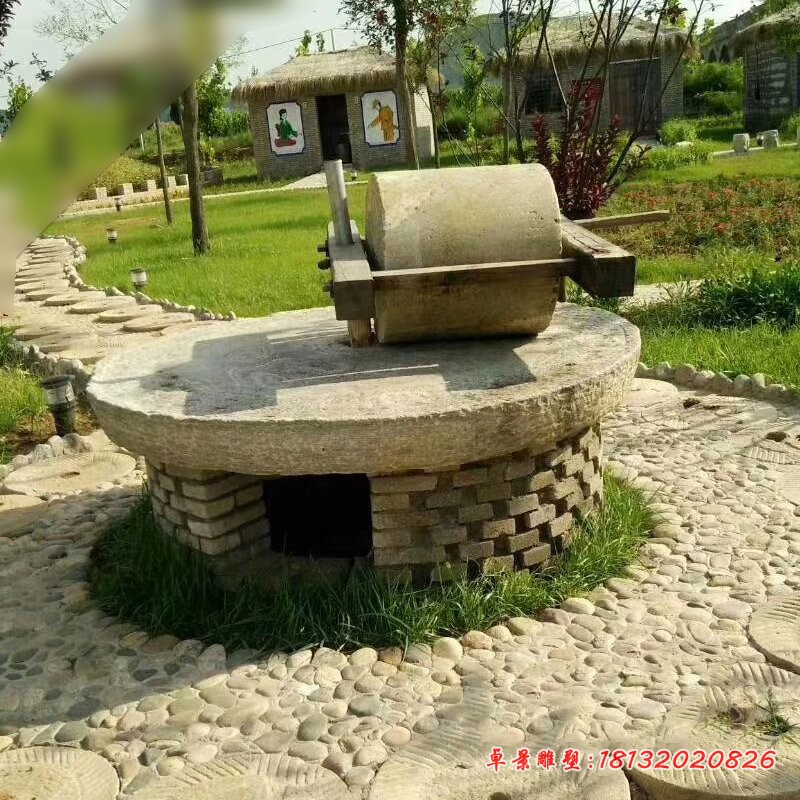 大碾盘石雕，公园景观石雕