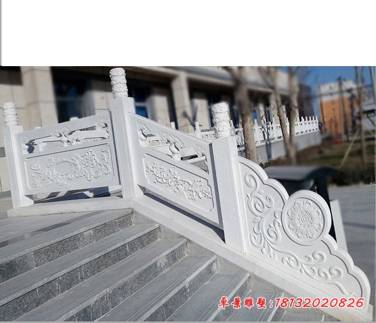 仿古石雕栏板，汉白玉栏板栏杆