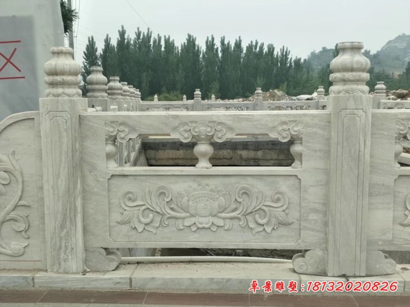 公园石雕栏板，大理石