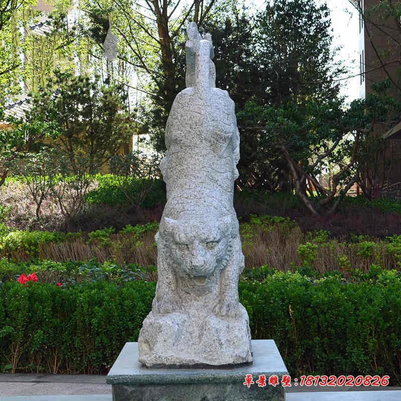 老虎石雕，公园十二生肖石雕