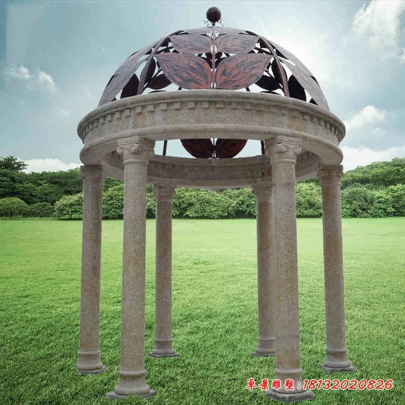 凉亭石雕，公园景观石雕
